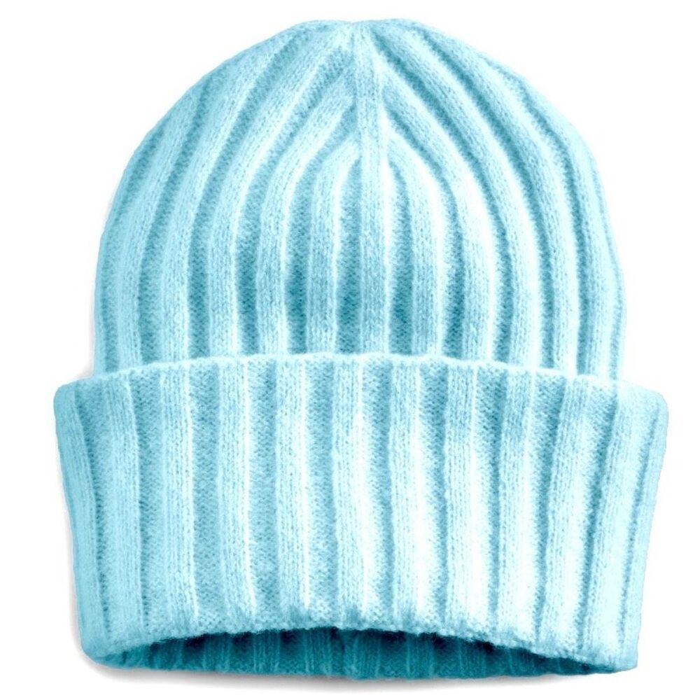 NWT Gorgeous Sonoma Goods For Life Blue Wide Rib Beanie Hat So Cozy & So Soft